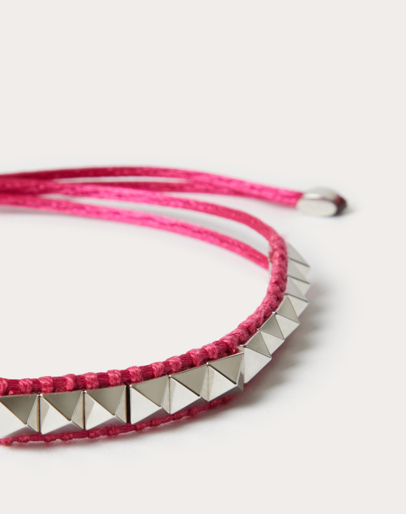 Valentino COTTON AND METAL VALENTINO COLOR SIGN BRACELET outlook