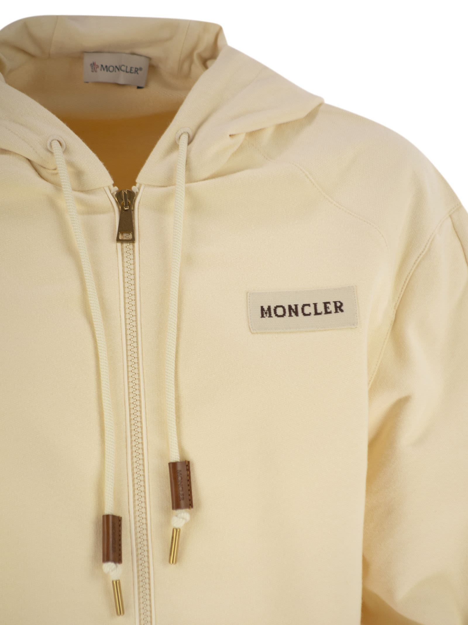 Moncler Women Cotton Sweatshirt With Hood And Zip - 4
