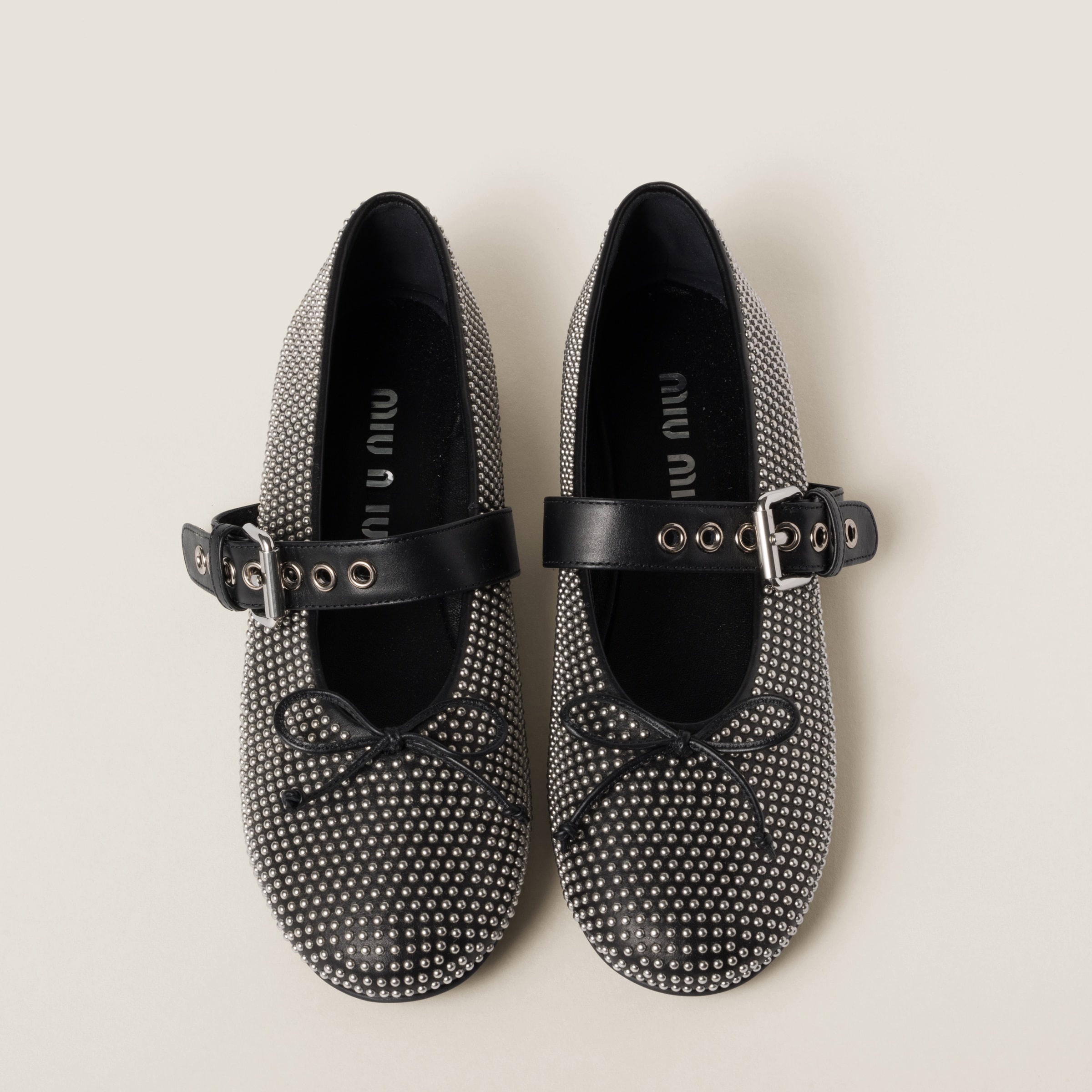 Calf leather ballerina flats - 4