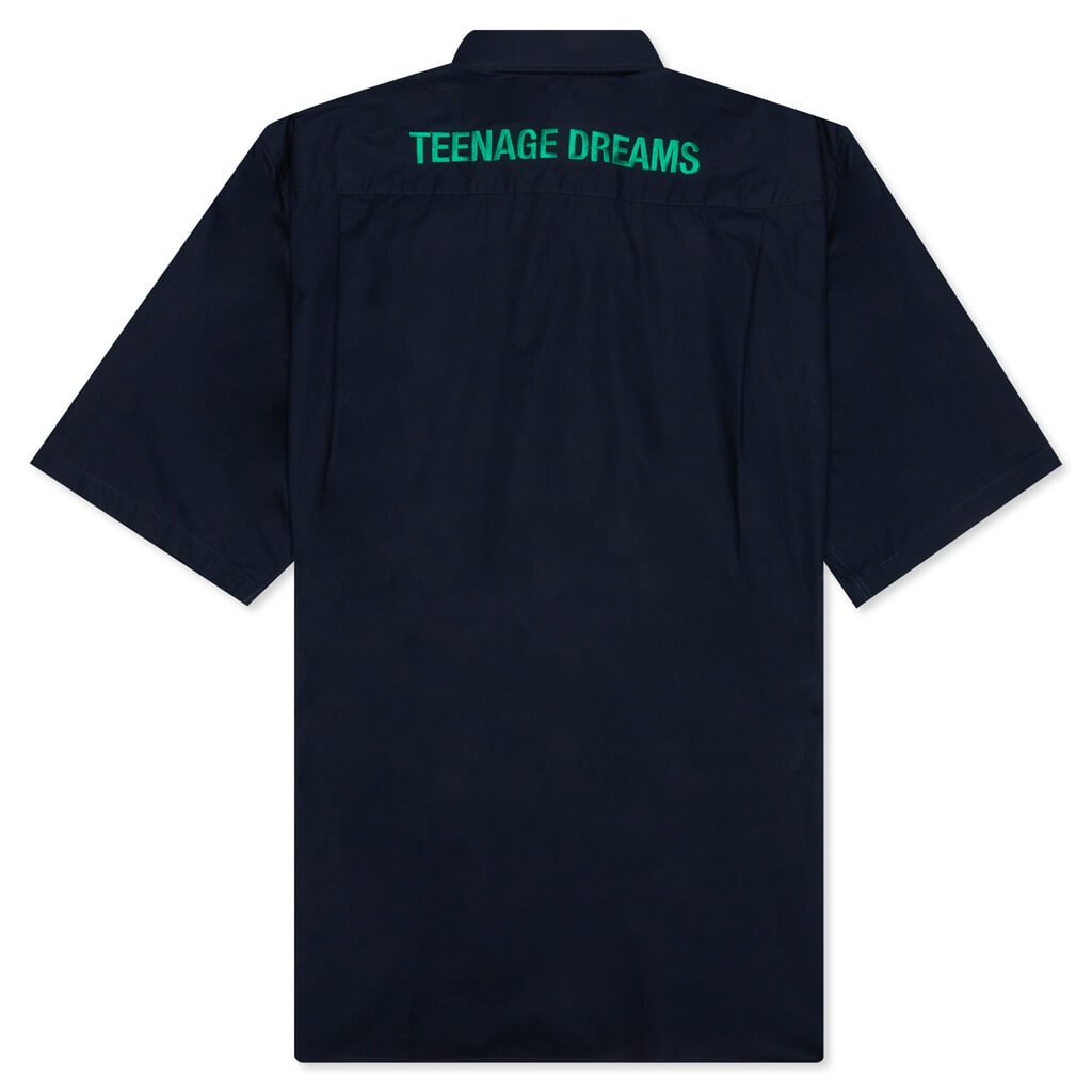 RAF SIMONS TEENAGE DREAMS S/S SHIRT - NAVY - 2