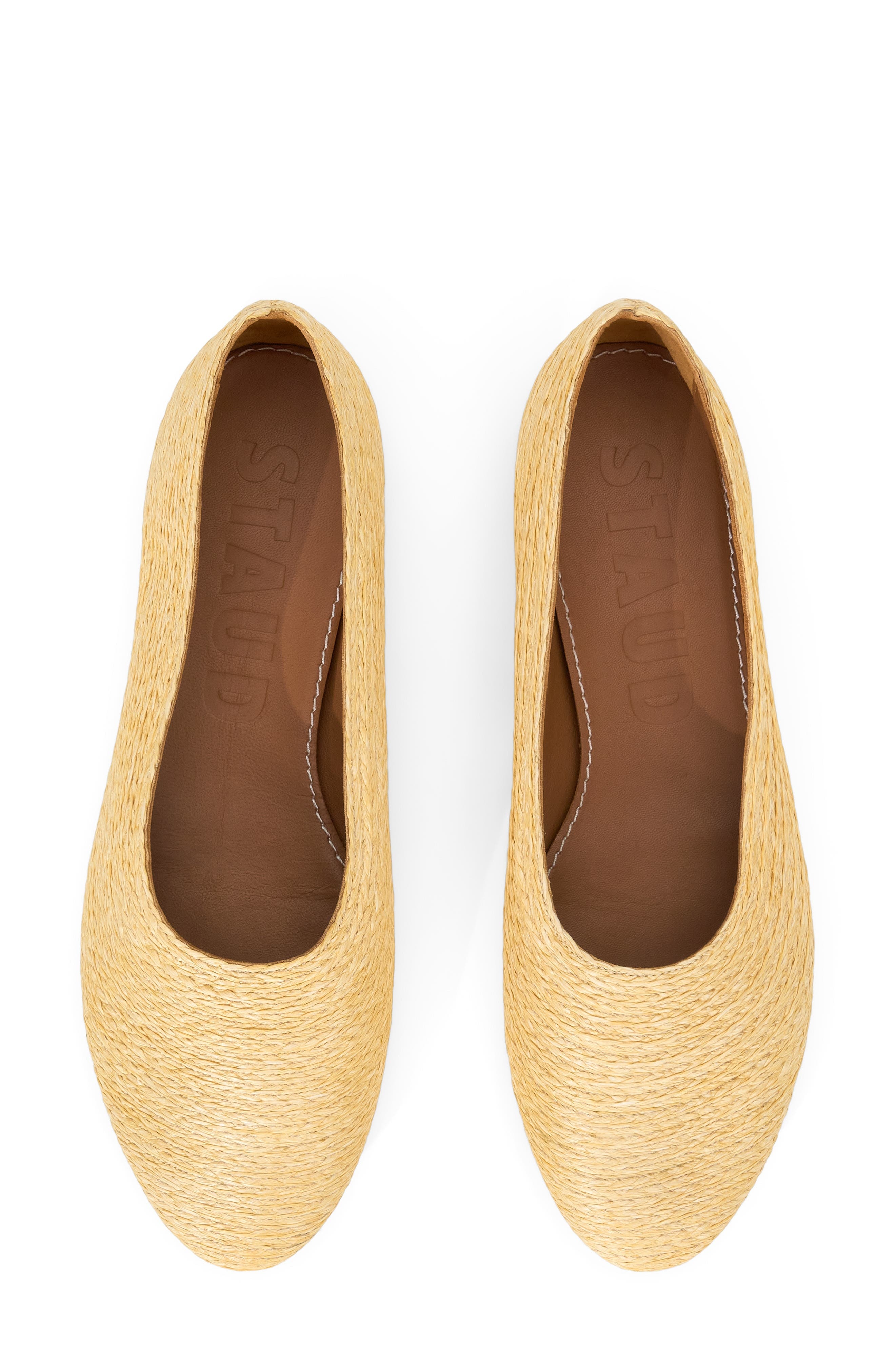 STAUD Alba Raffia Ballet Flat in Natural Raffia at Nordstrom - 4