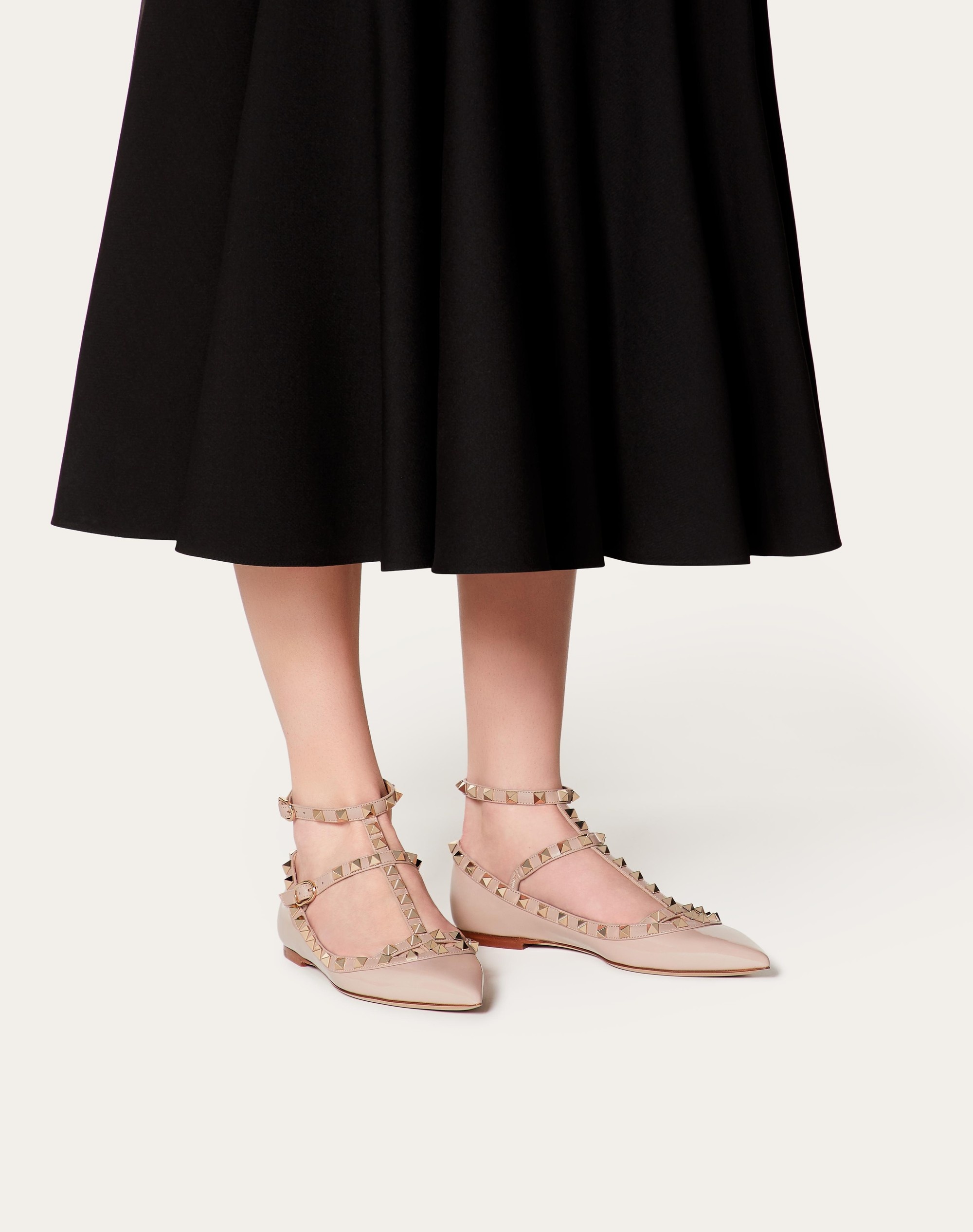 PATENT ROCKSTUD CAGED BALLET FLAT - 6