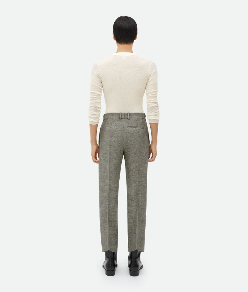 Curved Shape Wool Trousers 3