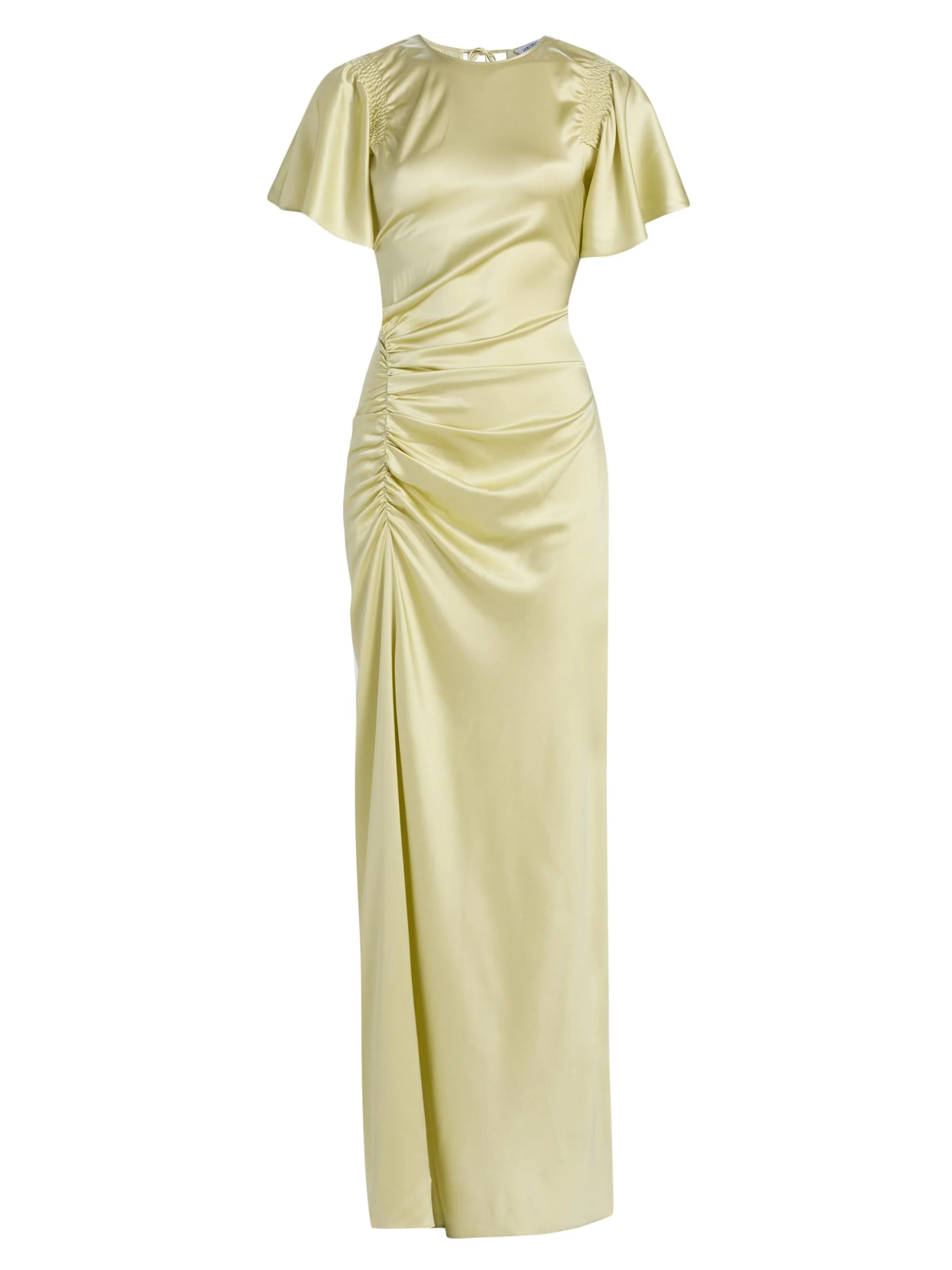 Women's Huntleigh Ruched Satin Maxi Dress - Pistachio - 1