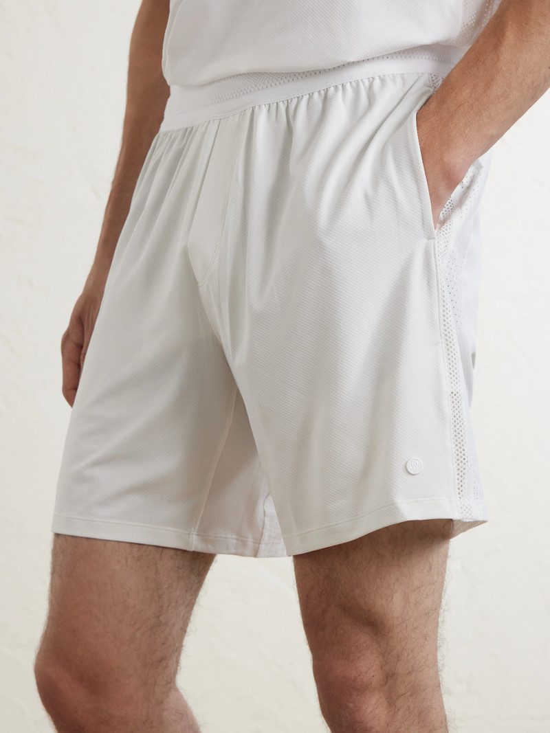 Straight-Leg Mesh-Trimmed Stretch Tennis Shorts 5