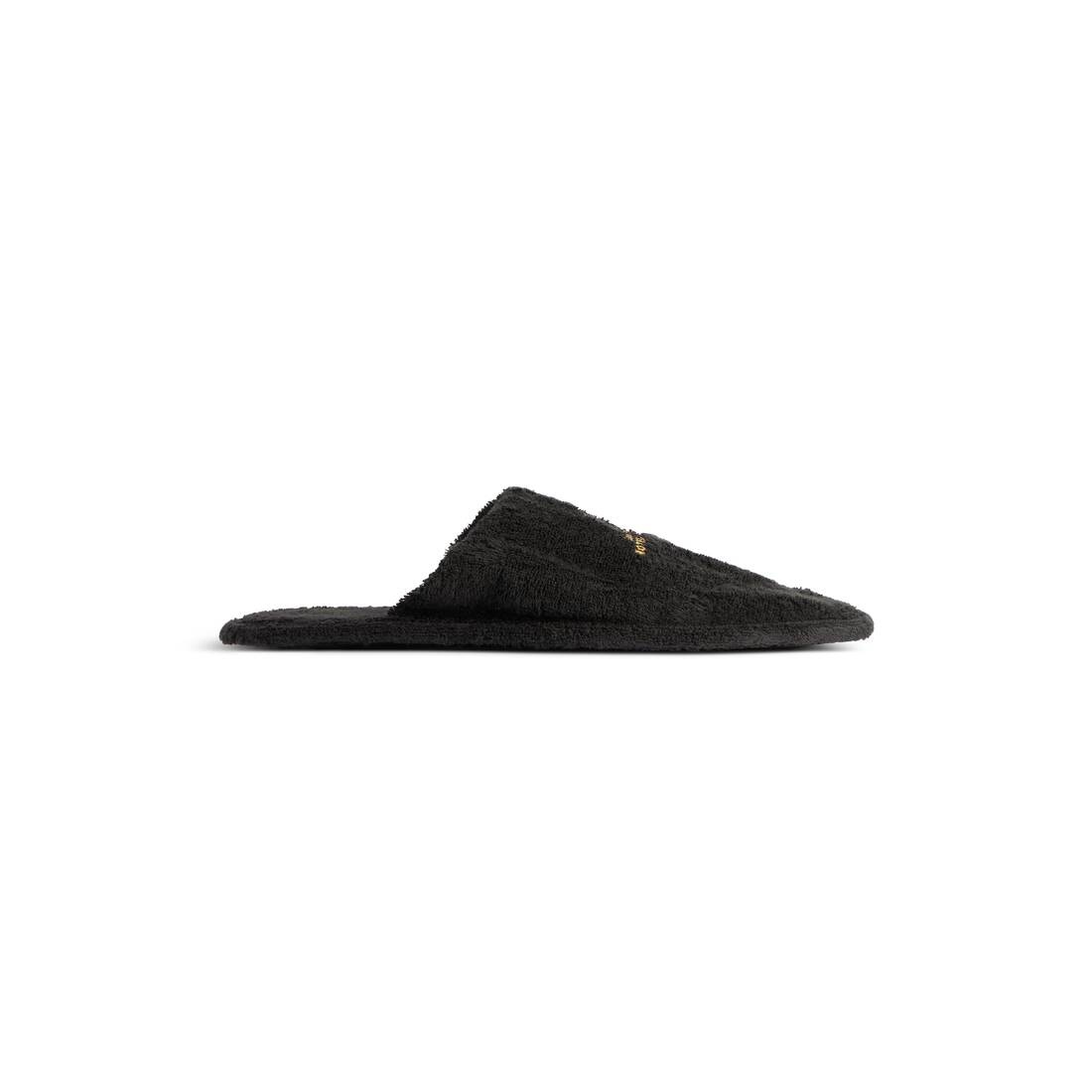 Men's Hotel Flat Mule  in Black/gold - 1