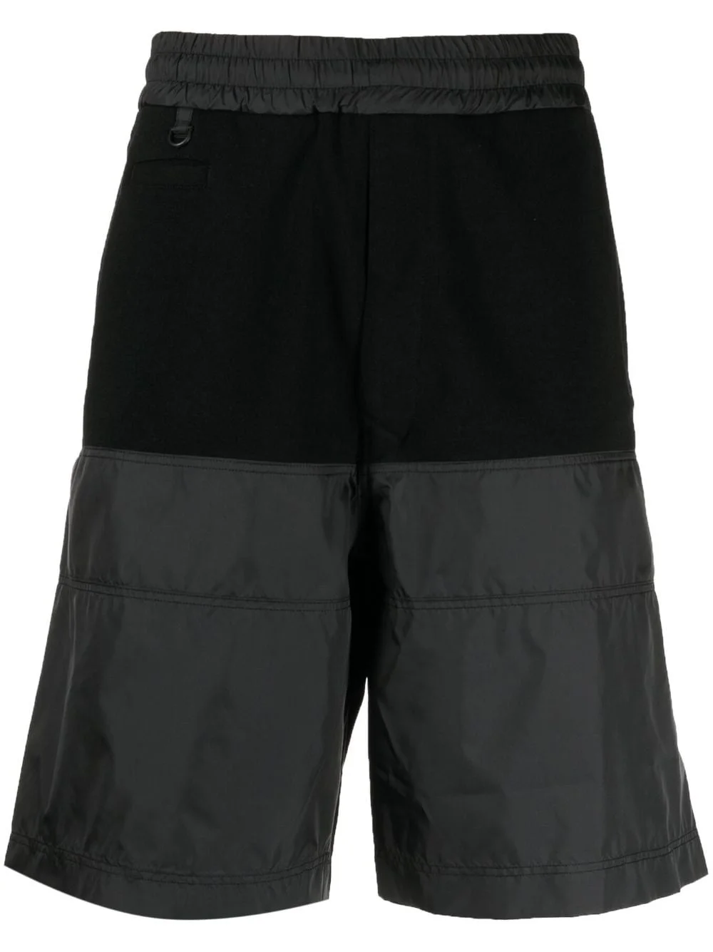 panelled-design elasticated-waistband track shorts - 1