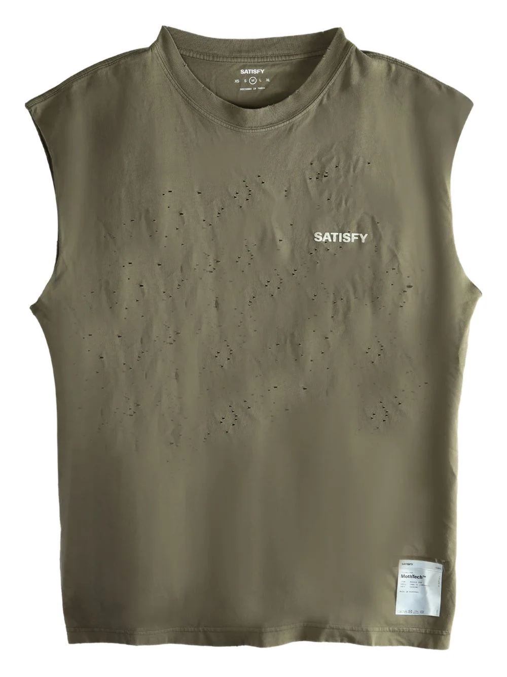 MothTech™ distressed sleeveless vest - 1
