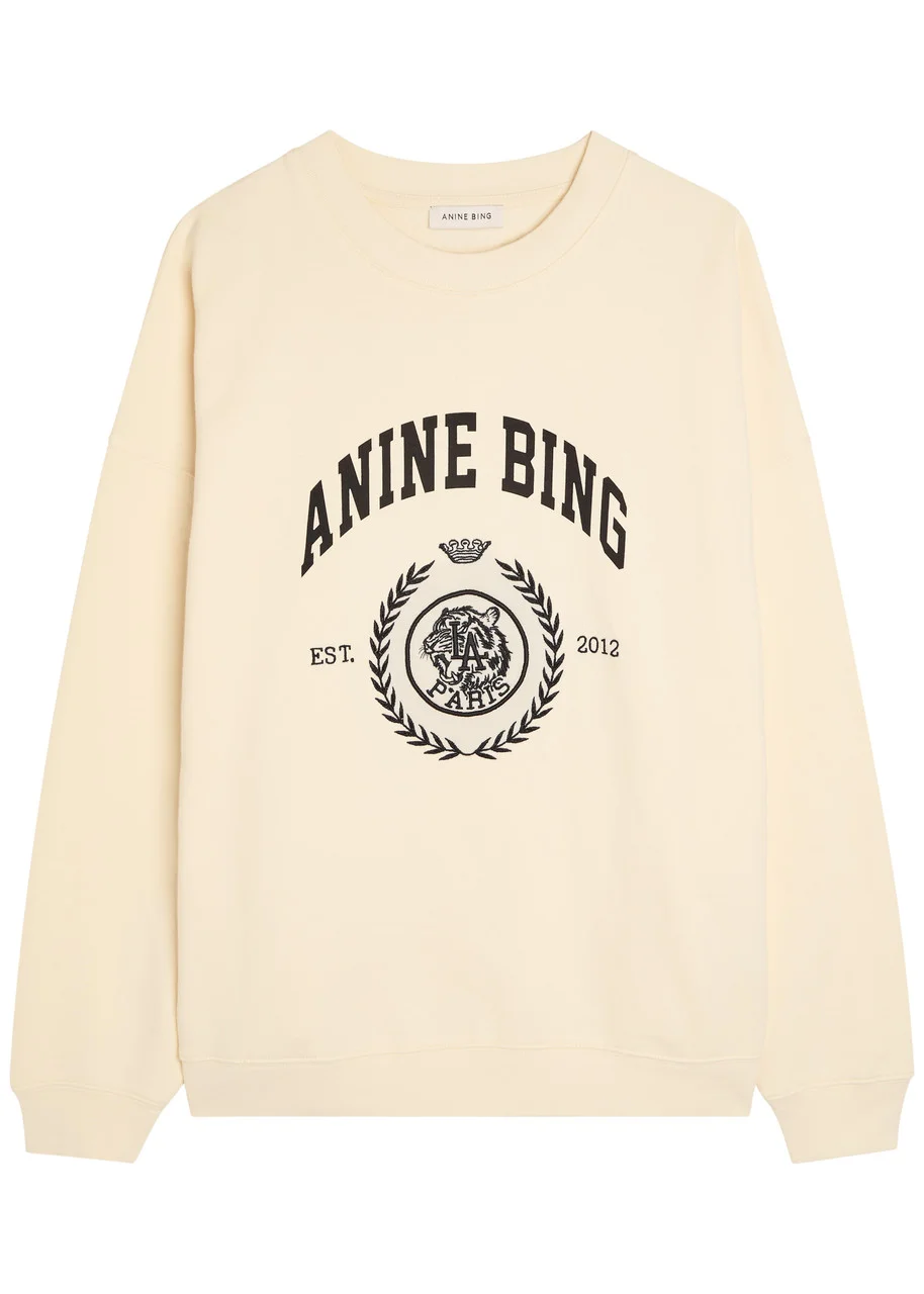 Anine Bing Miles Logo-print Cotton Sweatshirt - 1