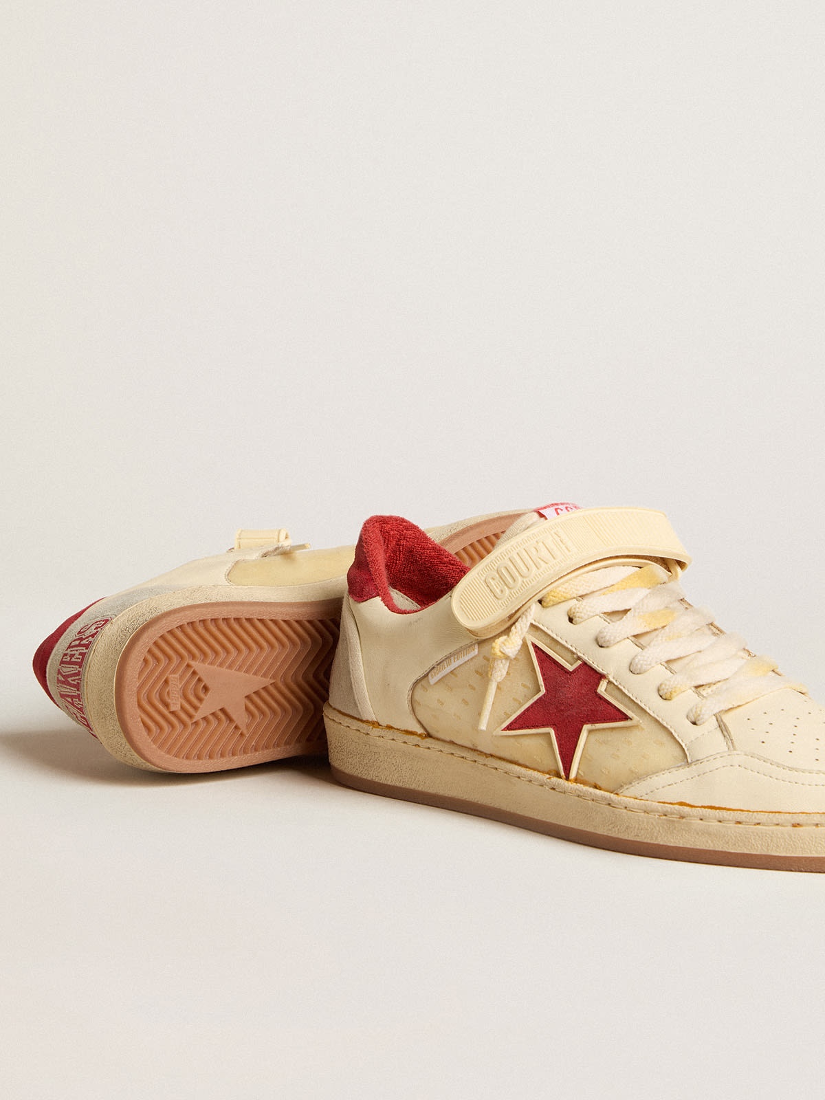 Men’s Ball Star LAB in nappa and PVC with red suede star and heel tab - 3