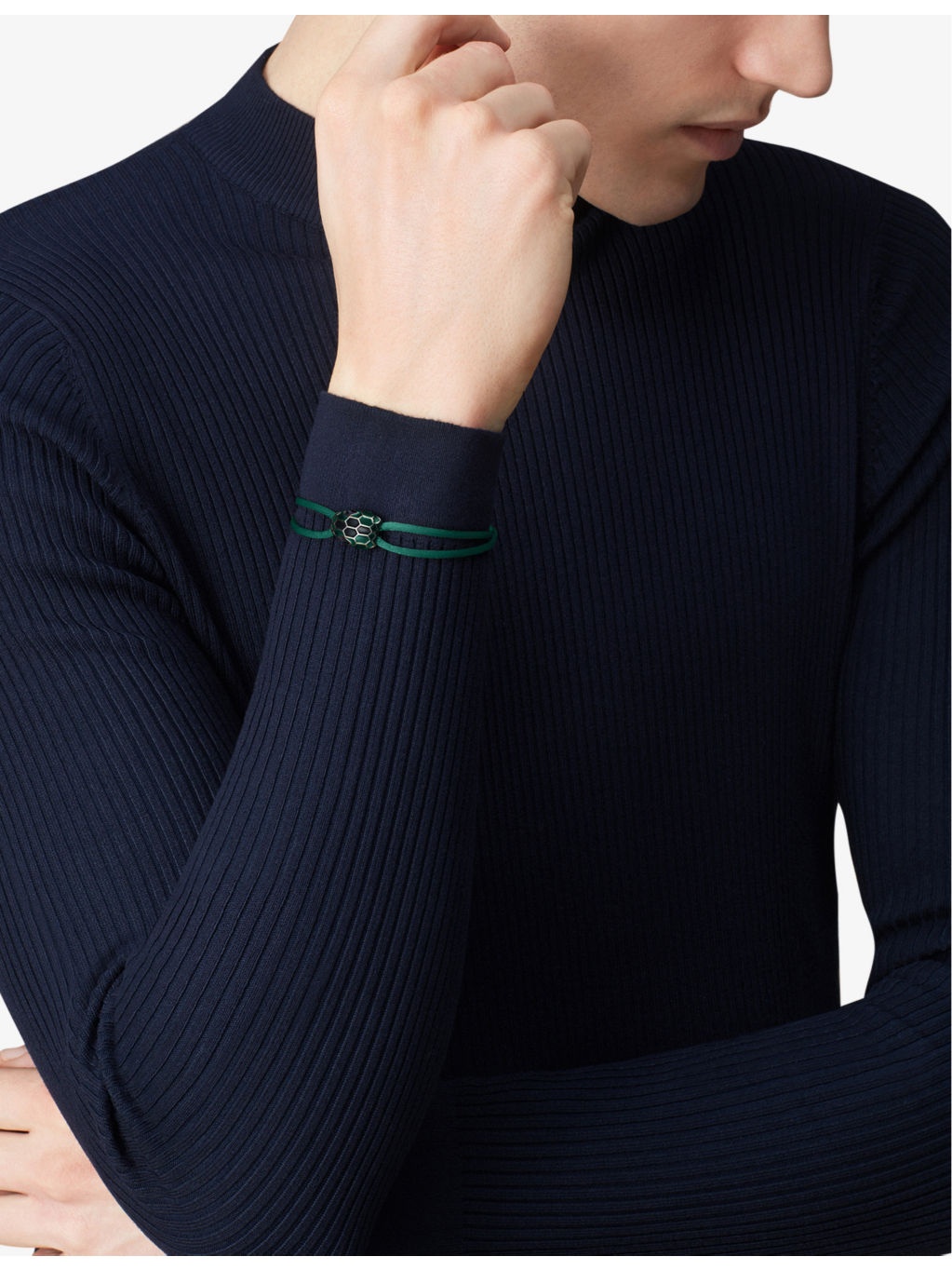 Serpenti Forever cord, brass, agate and enamel bracelet - 4