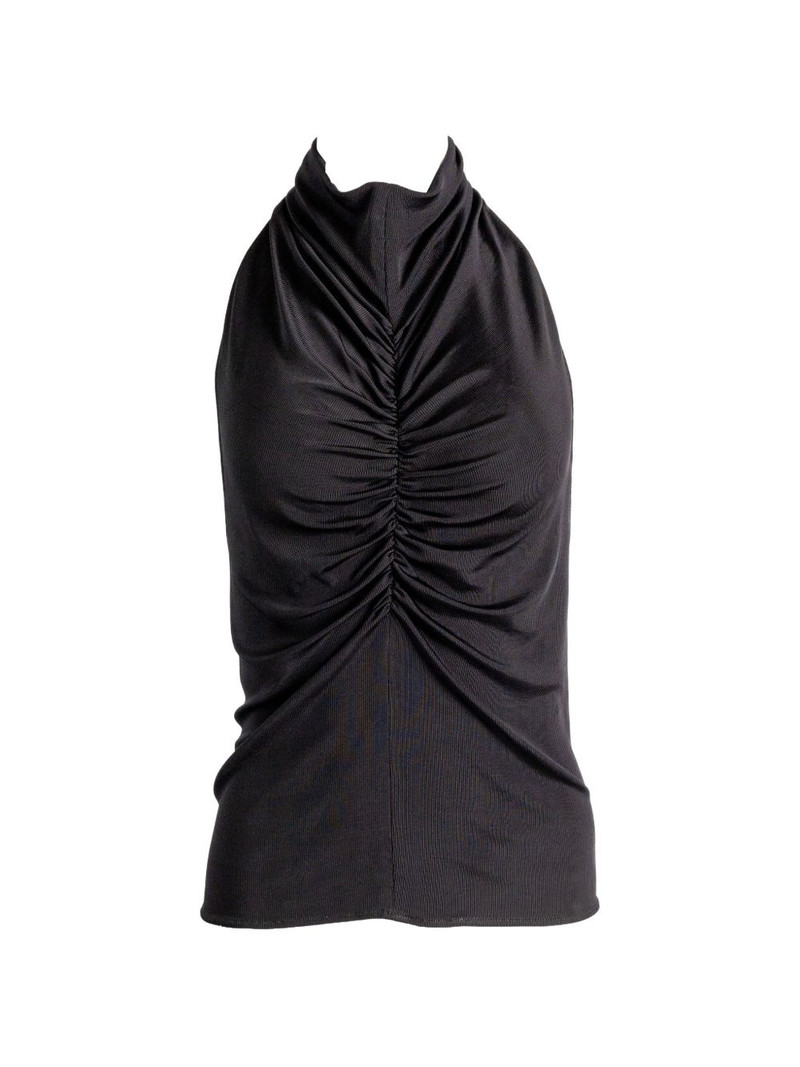 gathered halterneck tank top 1