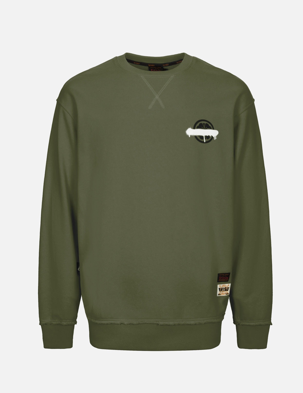 Graffiti Daicock and Kamon Print Relax Fit Sweatshirt - 1