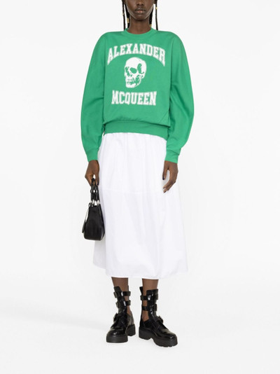 Alexander McQueen skull-print stretch-cotton sweatshirt outlook