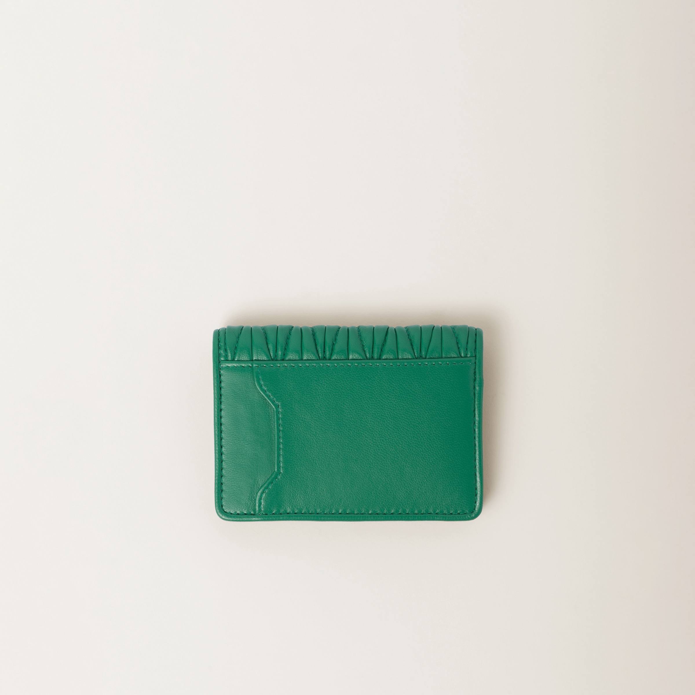 Matelassé nappa leather card holder - 2