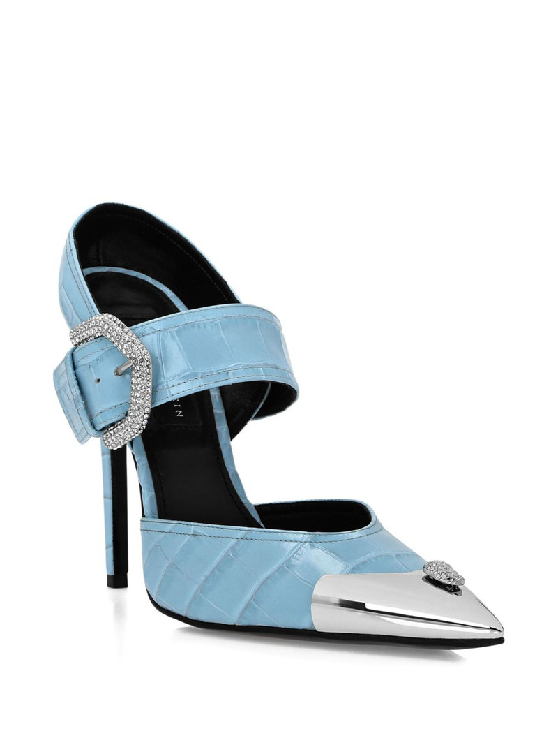 PHILIPP PLEIN crocodile-embossed pumps outlook