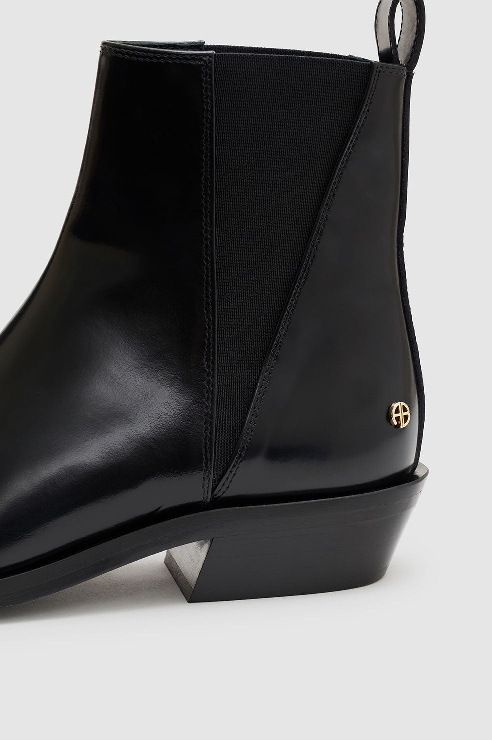 Bekah Flat Boots - High-Shine Black - 5