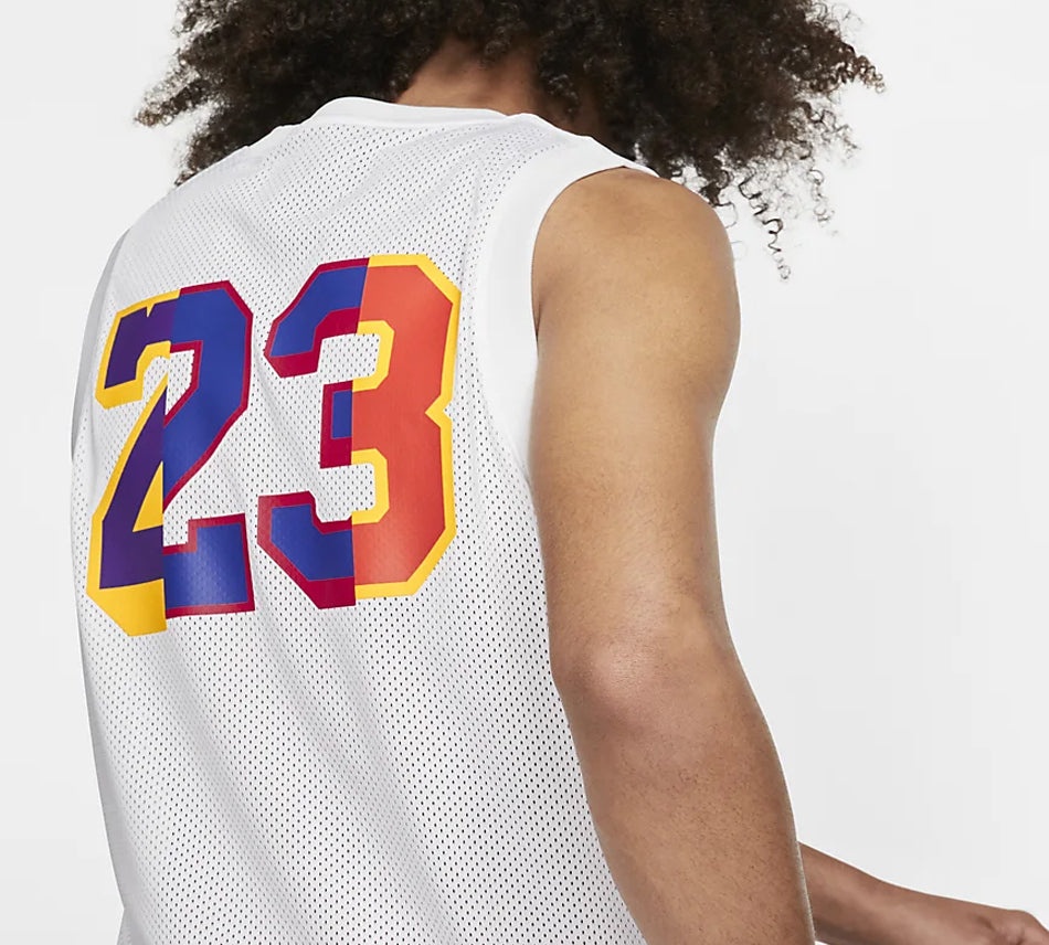 Air Jordan Rainbow Large Men's Jersey Sleeveless Vest Men's White AV0047-100 - 2