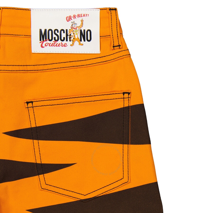 Moschino Ladies Purple High Waist Belted Skirt - 7
