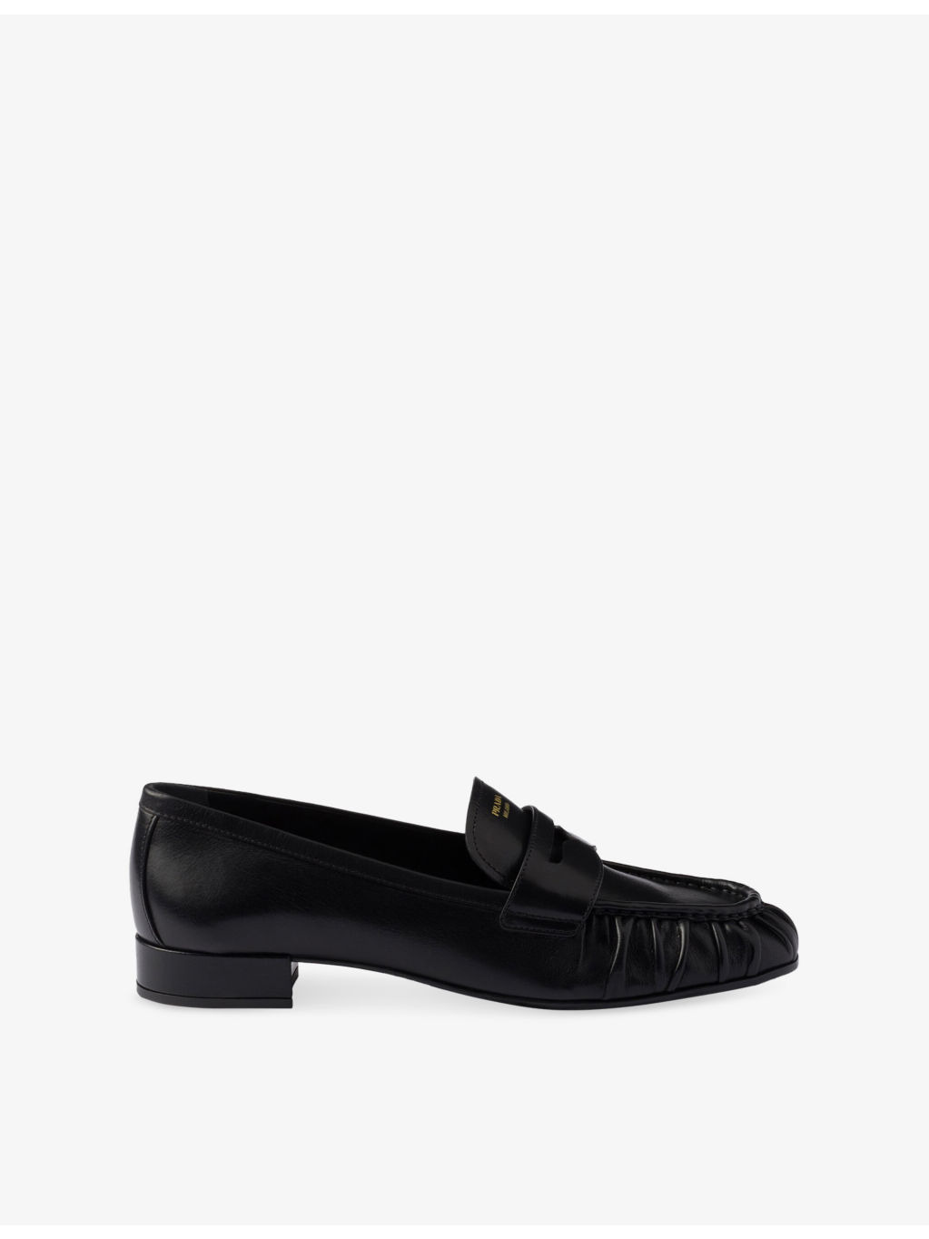 Brand-Foiled Leather Loafers - 1