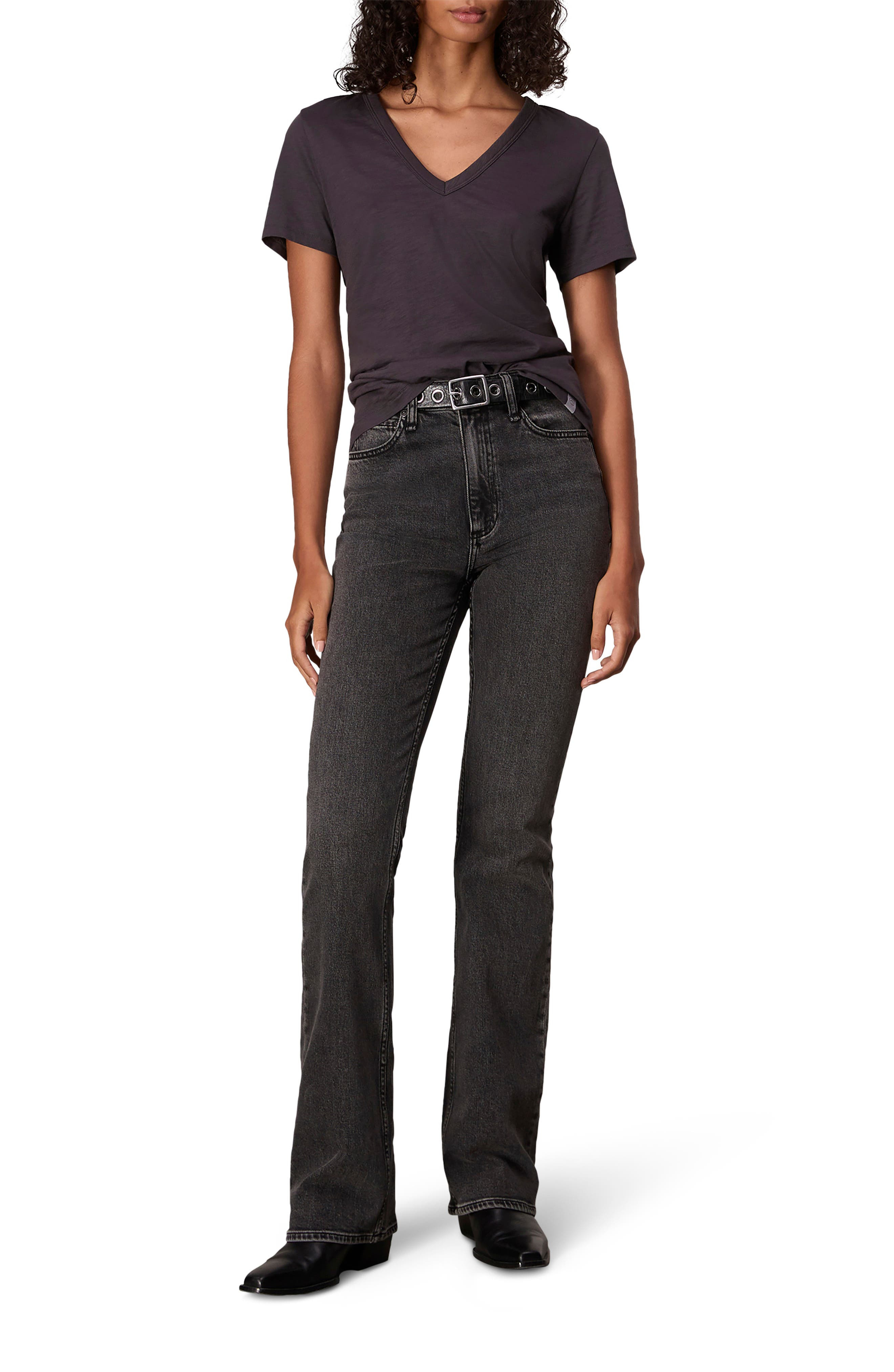 rag & bone The Slub V-Neck Organic Pima Cotton T-Shirt in Greystone at Nordstrom - 6