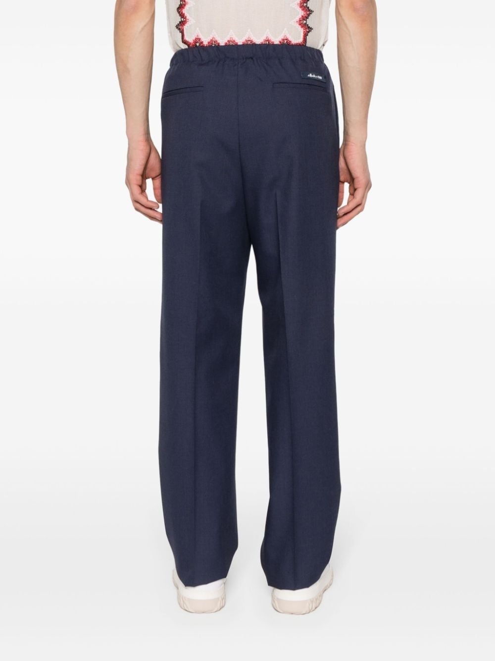 pleat-detailing wool trousers - 4