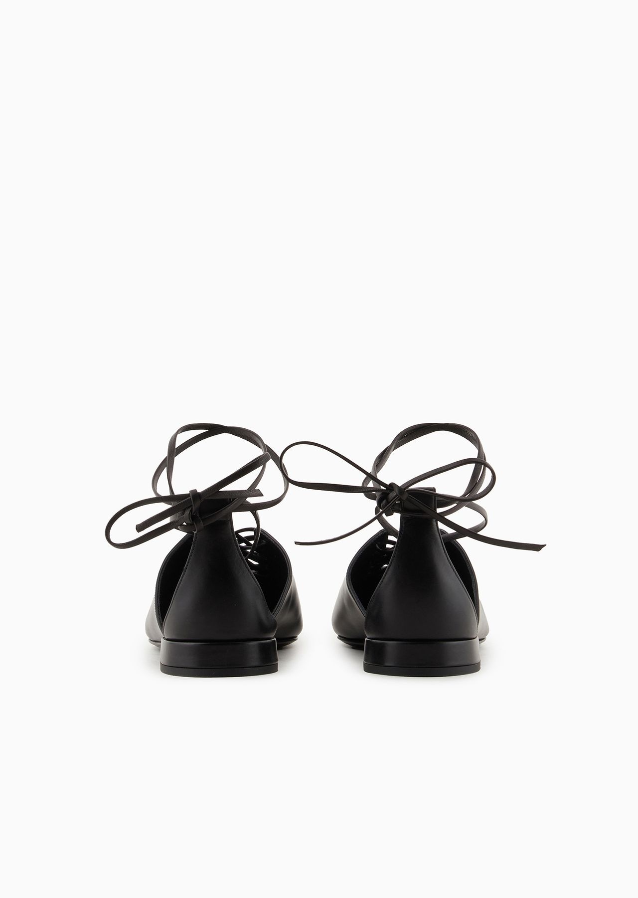 Leather ballerinas with an ankle fastening - 4