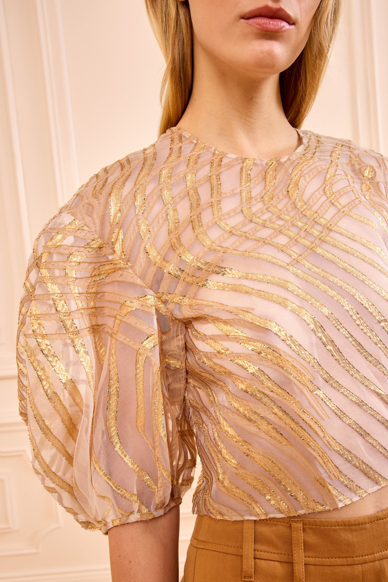 ULLA JOHNSON Akami SS Top with Lurex outlook