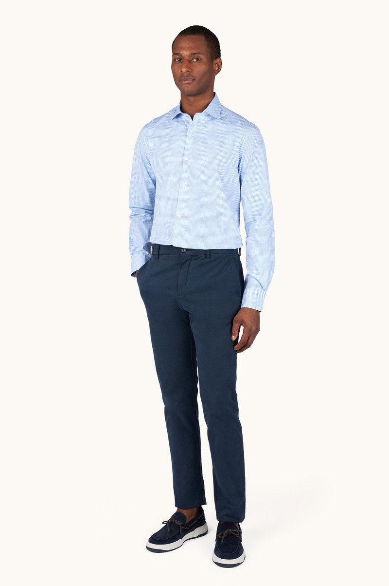 SOFFIO COTTON SHIRT WITH DAMIER PATTERN 1