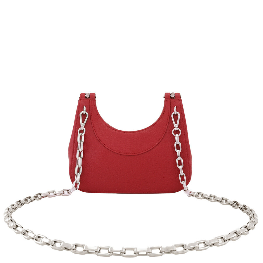 Alexander McQueen Red/Silver Ladies Mini T-bar Bag - 4