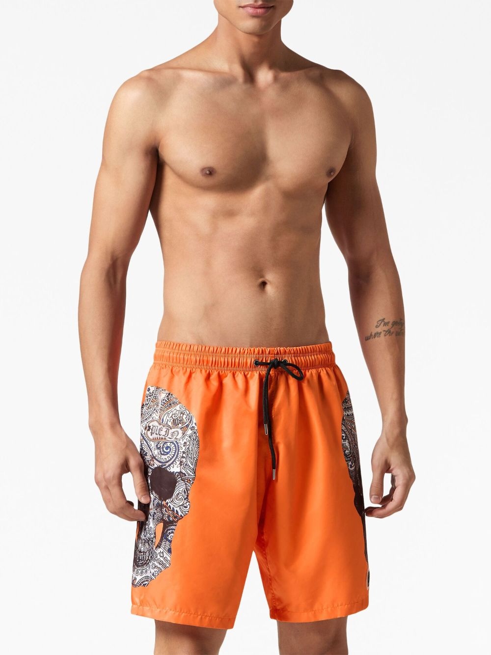 skull-print swim shorts - 3