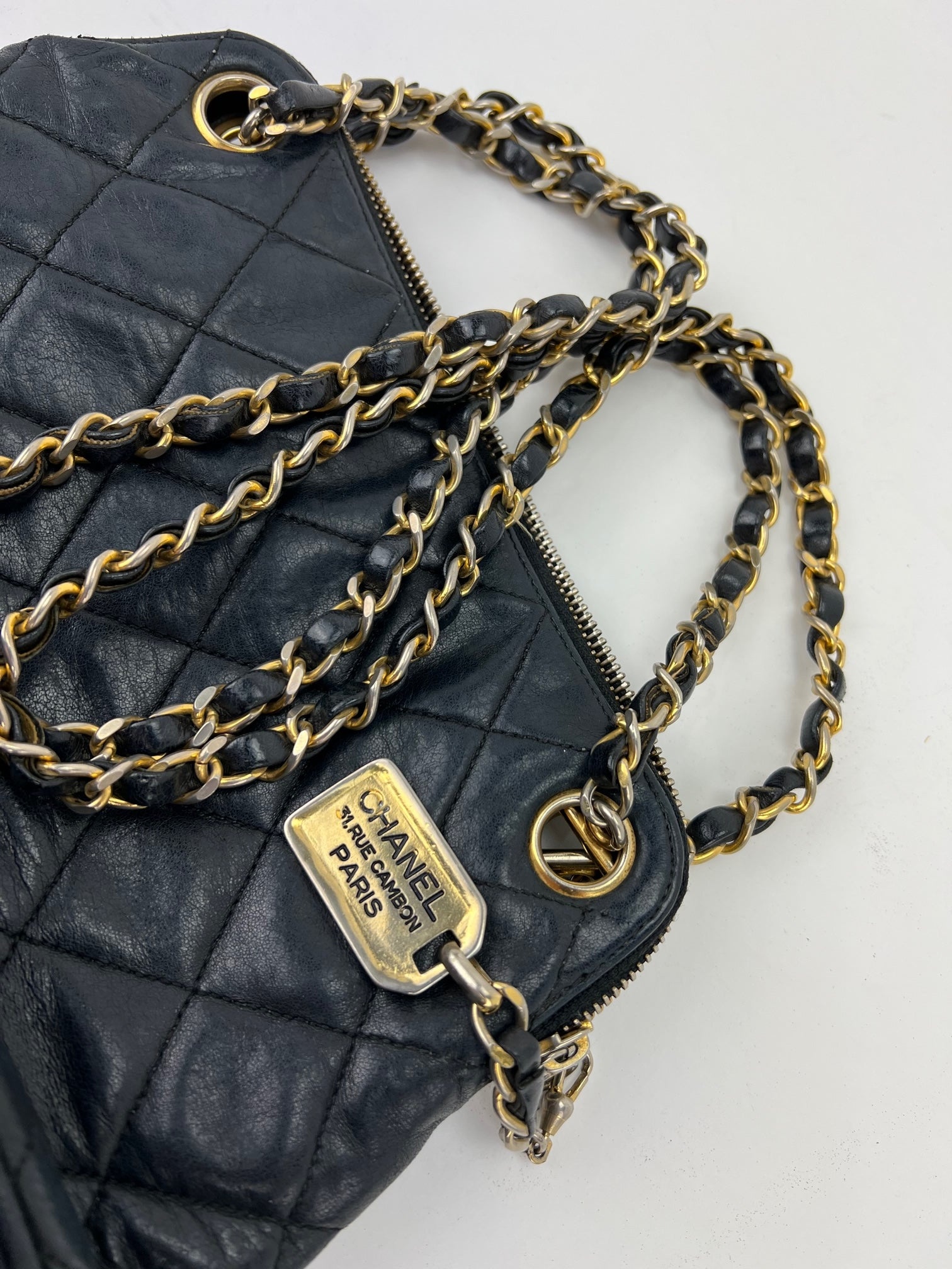 CHANEL CHANEL Bag Quilted Lambskin Leather Chain Vintage Black Mini Shoulder  Bag Preowned, gmayer1