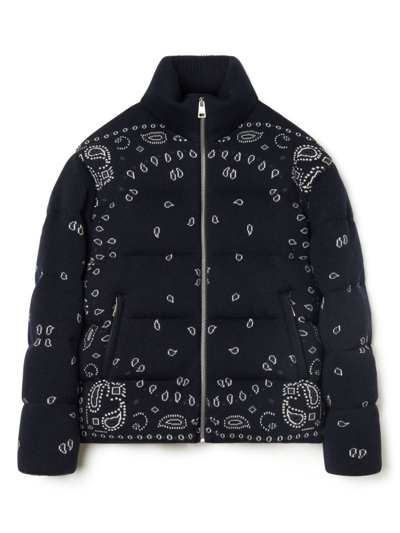 Bandana jacquard puffer jacket 1