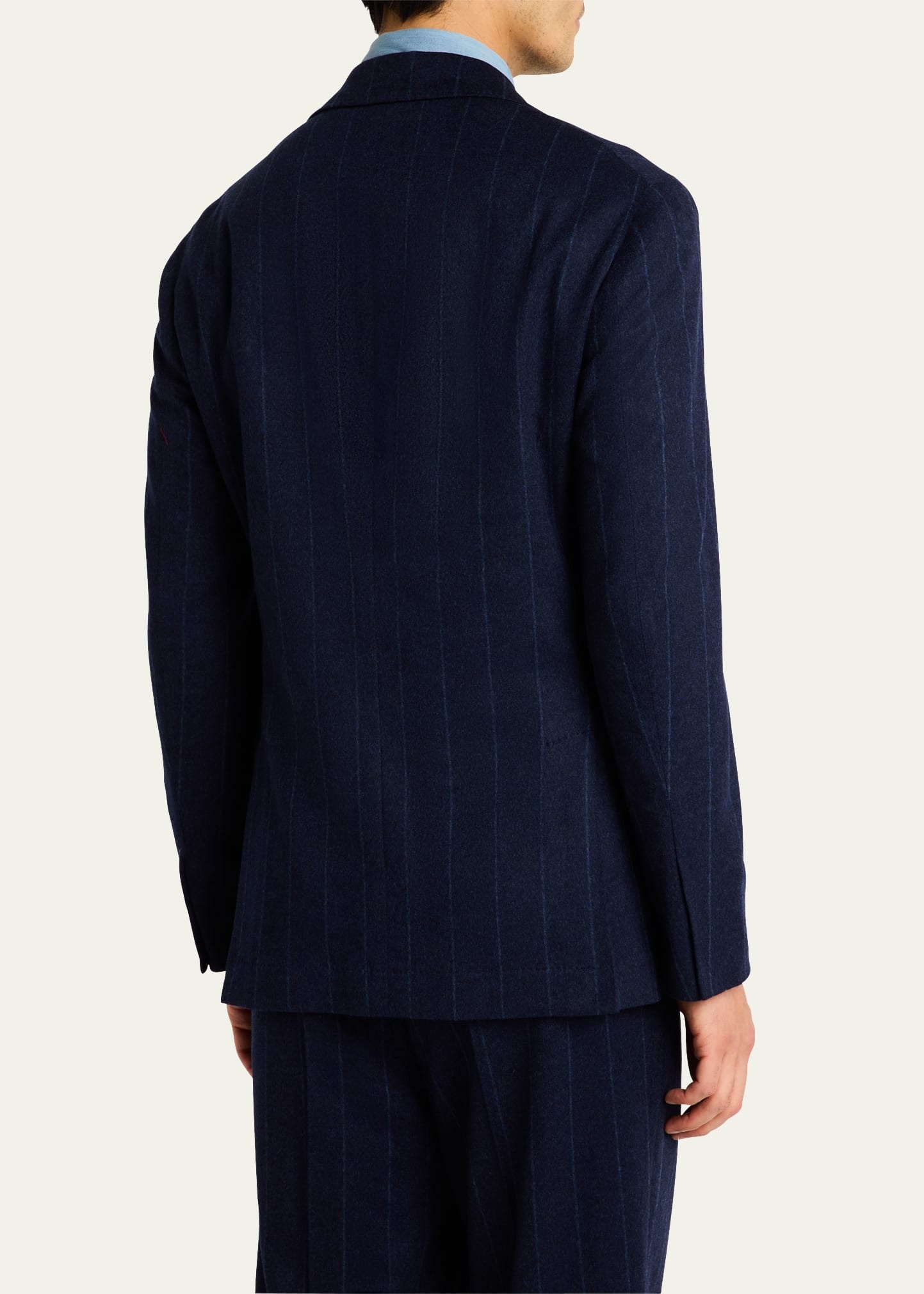 Men's Wool-Cashmere Pinstripe Suit - 7