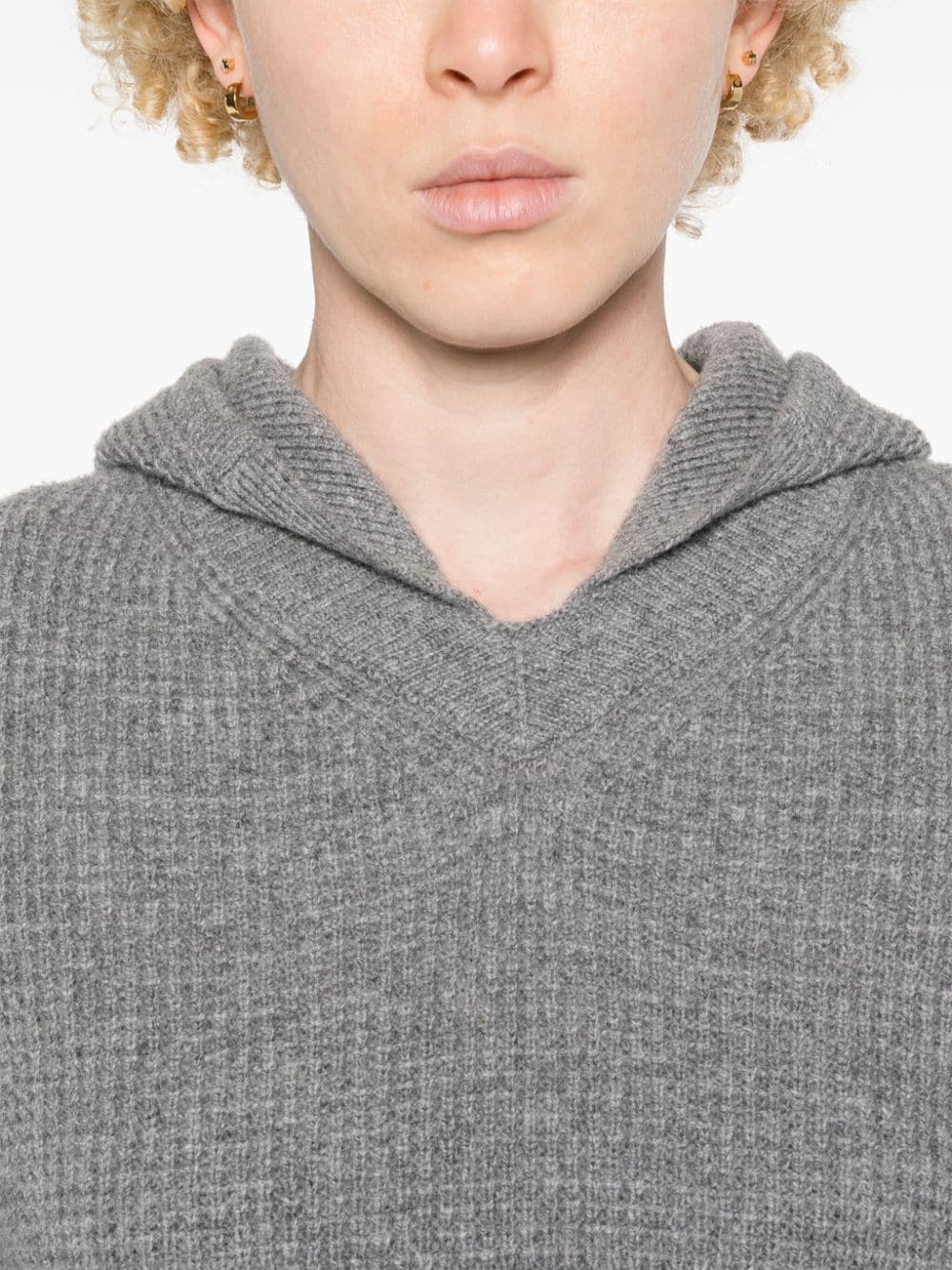 hooded wool jumper - 5