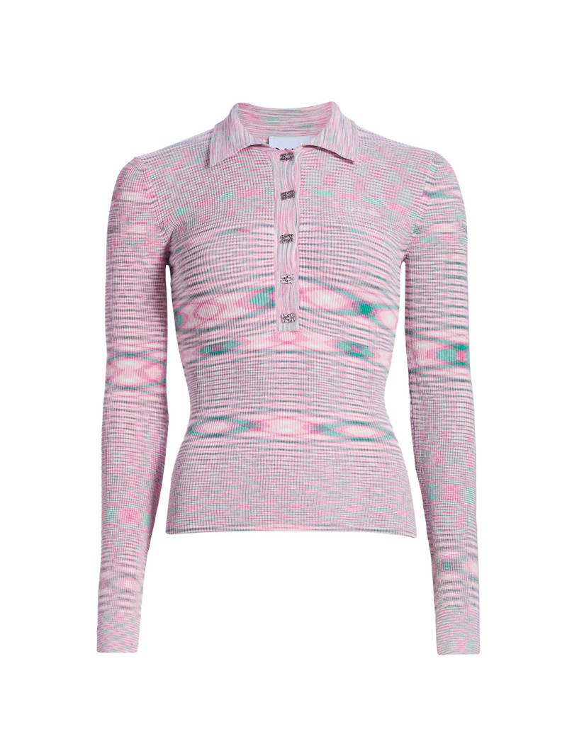 Women's Space-Dye Fitted Sweater - Chalk Pink 1