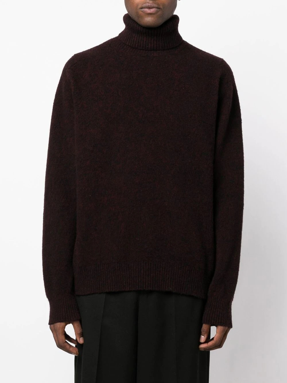 logo-knit roll-neck jumper - 3