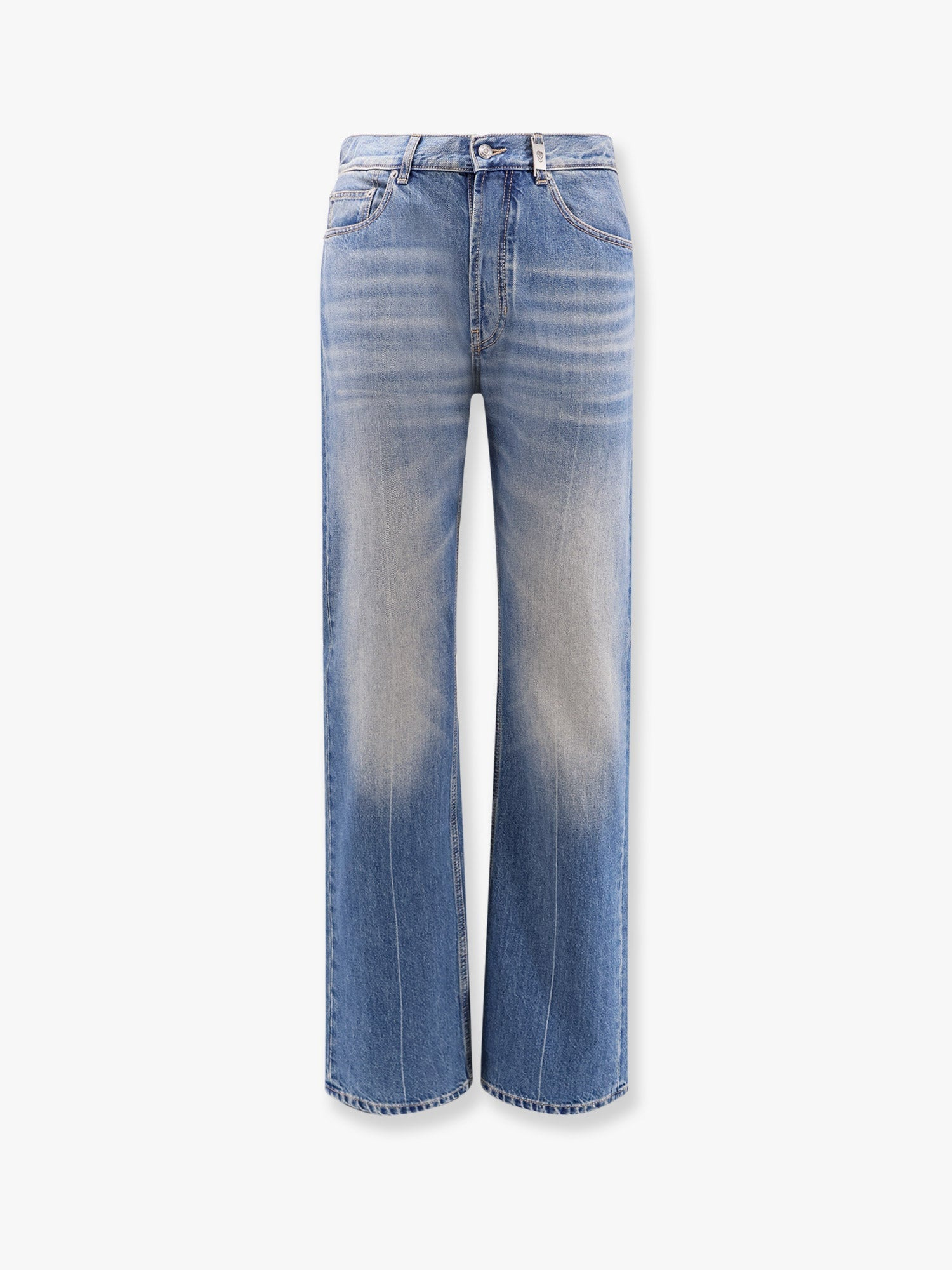 Alexander Mcqueen Washed Blue Straight Leg Jeans - 1