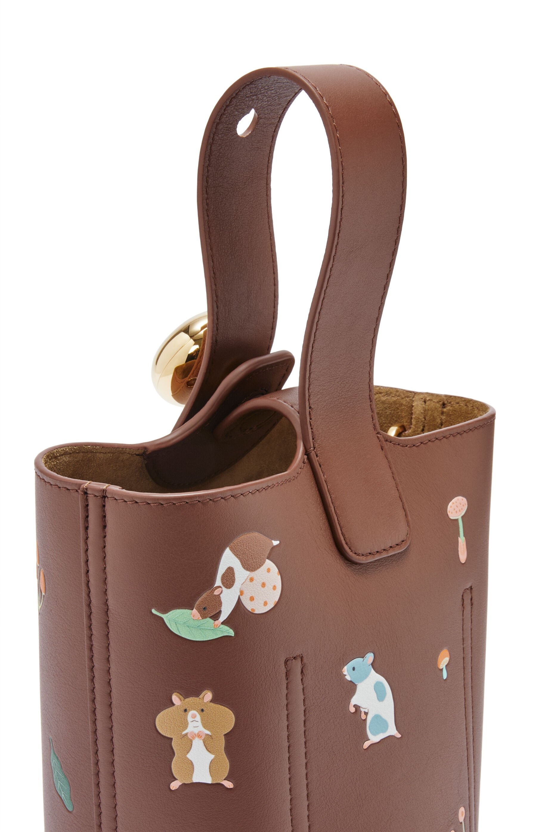 Hamster mini Pebble bucket in nappa calfskin - 10