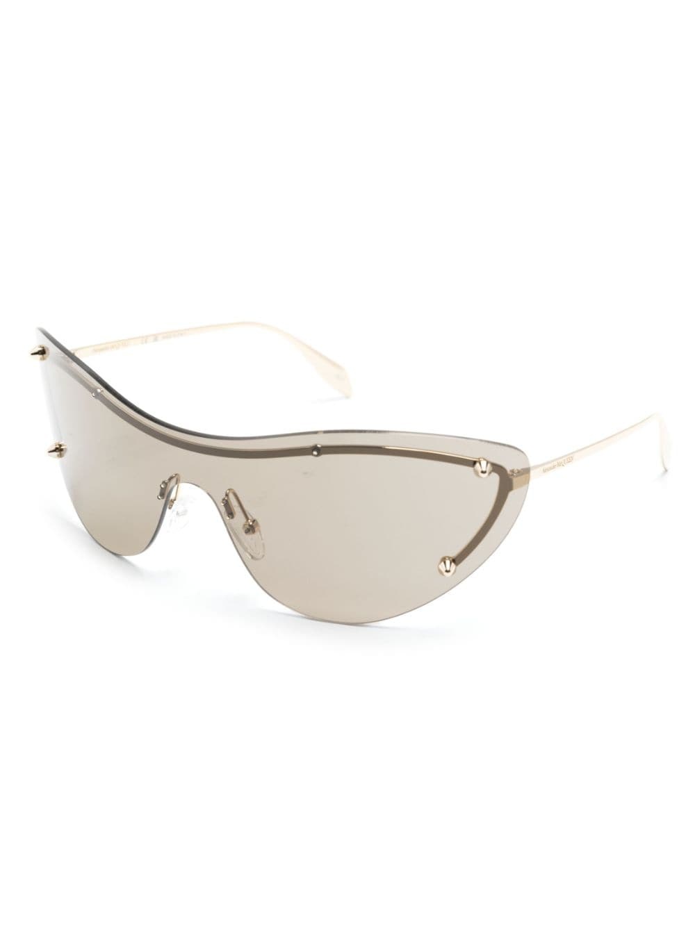 Spike-stud detail cat-eye mask sunglasses - 2