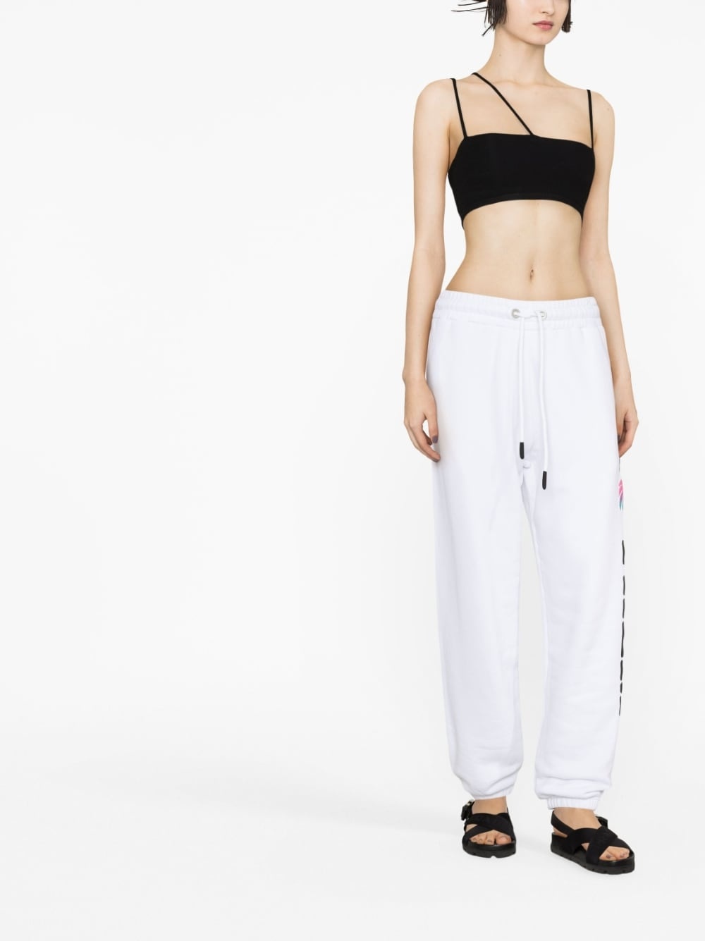 logo-print cotton track pants - 3