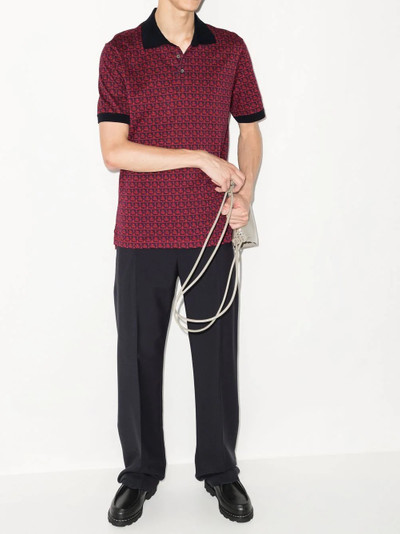 Salvatore Ferragamo Gancini-print polo shirt outlook