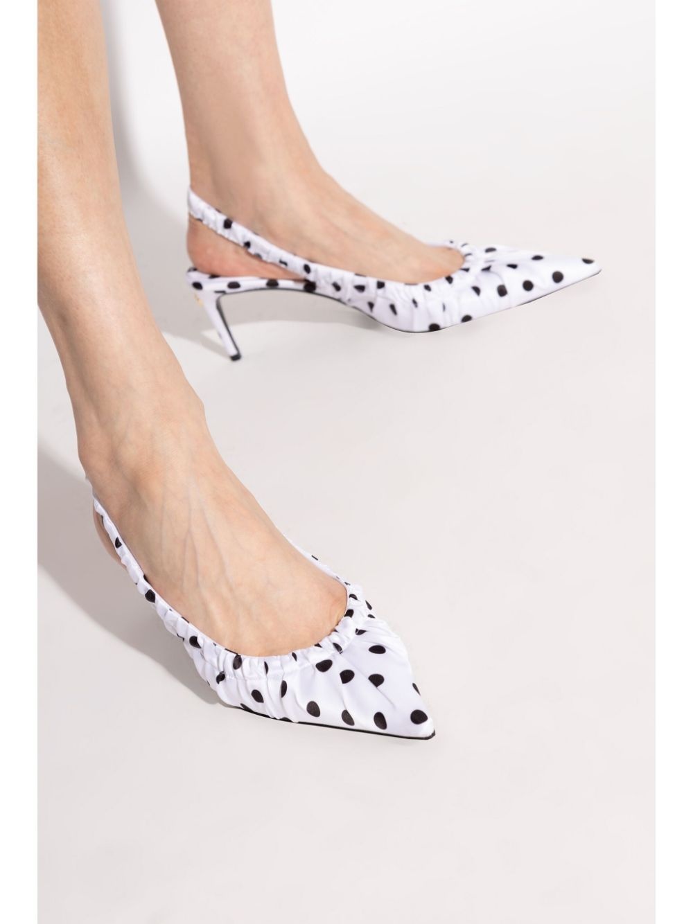 polka dot-print slingback pumps - 2