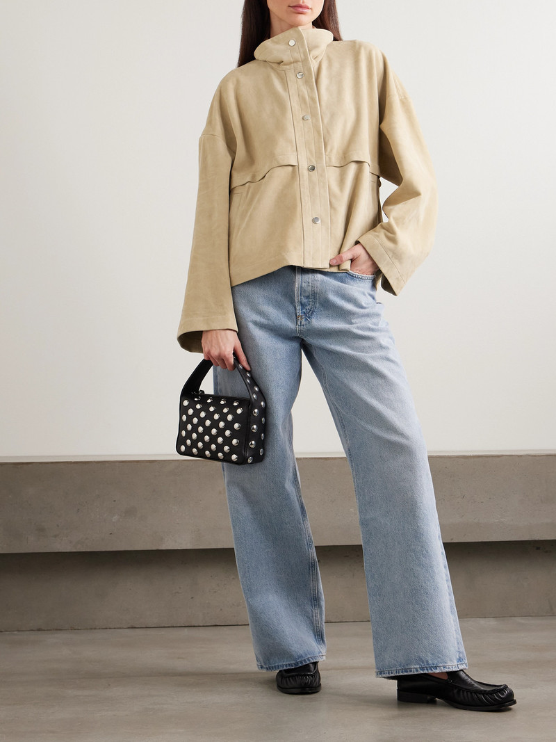 NOUR HAMMOUR Park Oversized Suede Jacket outlook