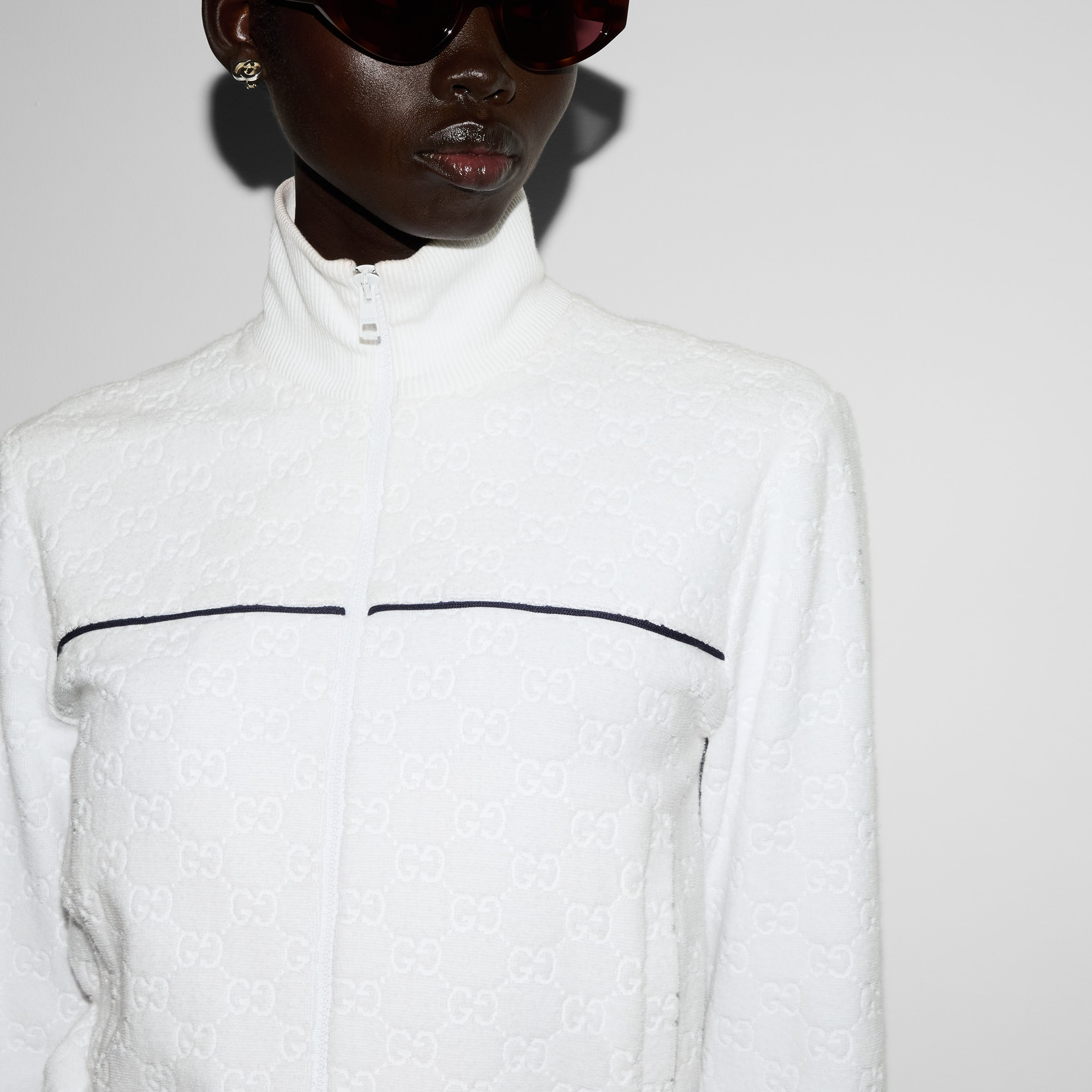 GG terrycloth cotton zip sweatshirt - 5