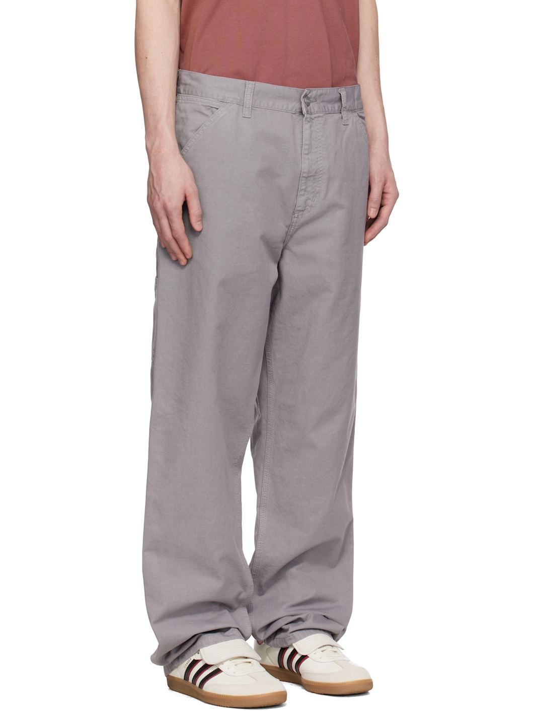 Gray Single Knee Trousers - 2
