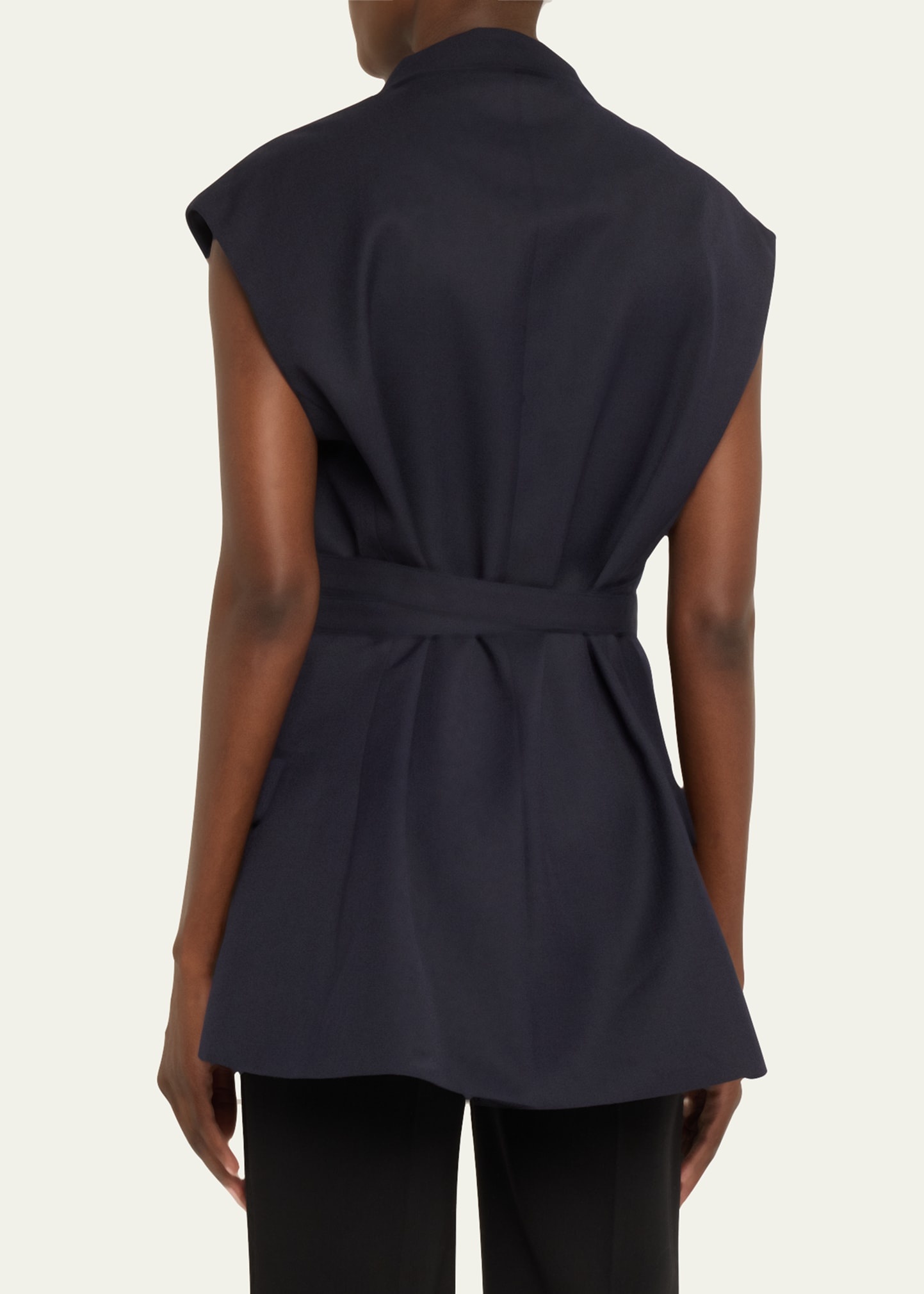 Belted Crisscross Jacket Vest - 3