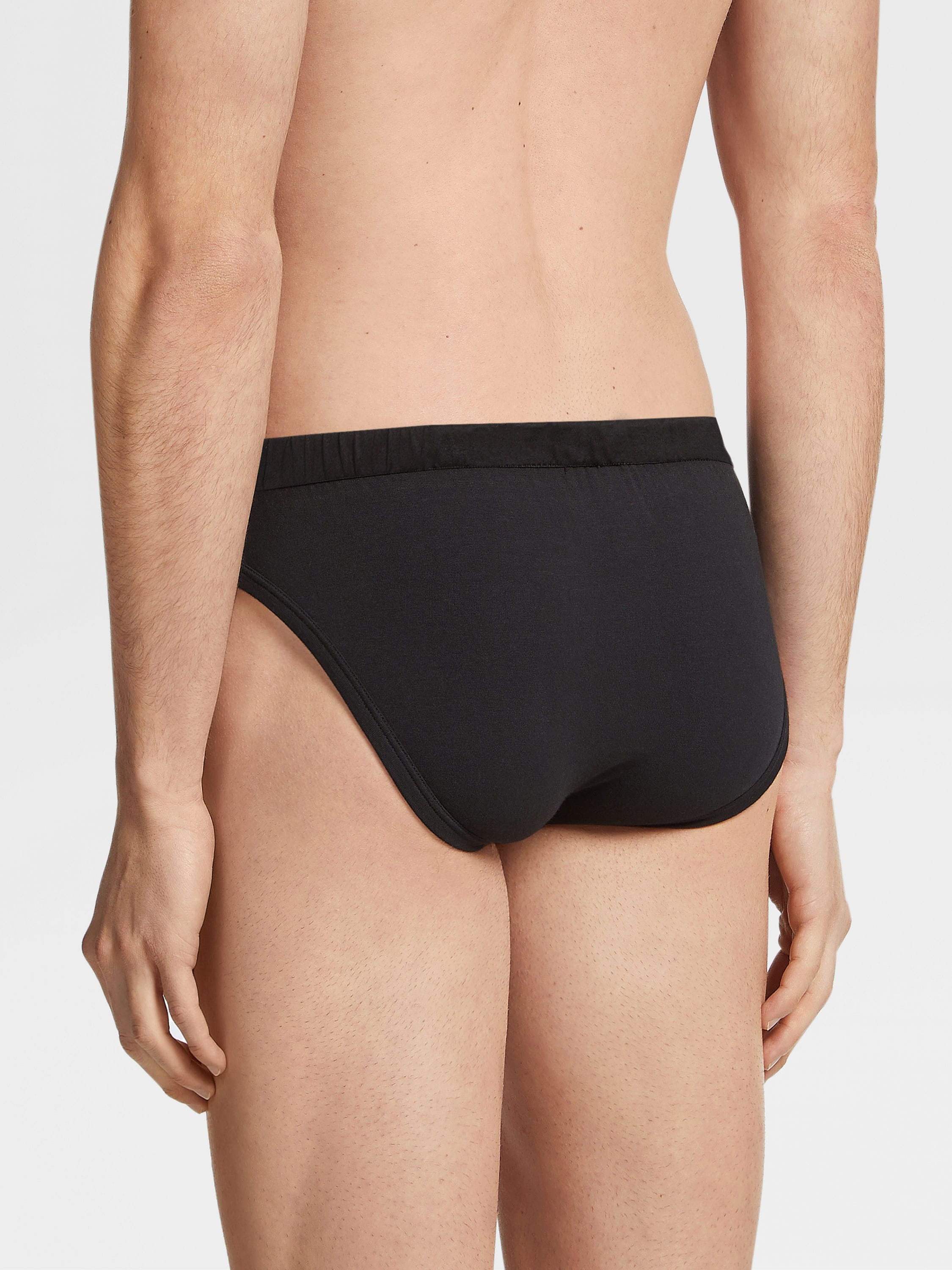 BLACK COTTON BRIEFS - 3