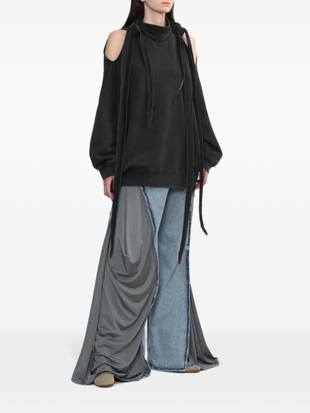 collapsable waist jeans - 2