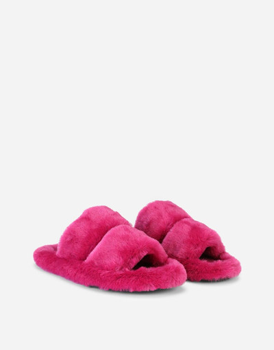 Dolce & Gabbana Faux fur sliders outlook